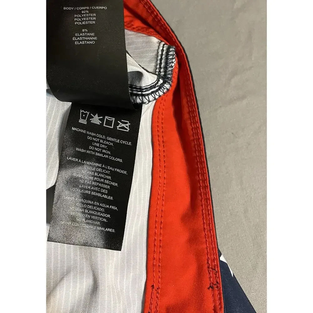 Hurley Board Shorts Mens 36 Navy Stars Stripes Swim Trunks Excellent Cond